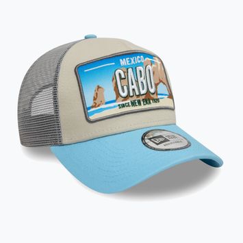Cappello da baseball New Era Licence Plate Los Angeles Trucker beige chiaro