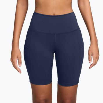 Pantaloncini Nike One a vita alta 8" Biker da donna, midnight navy
