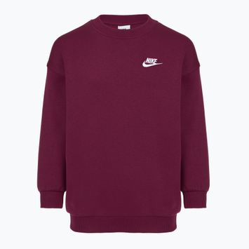 Felpa per bambini Nike Sportswear Club Fleece burgundy/white
