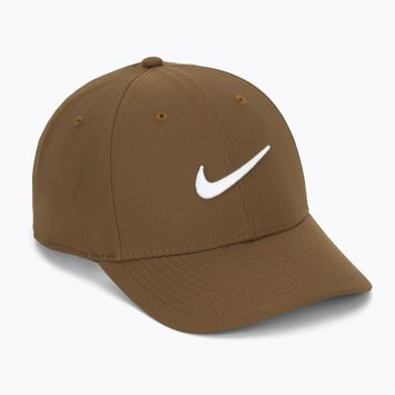 Berretto da baseball Nike Dri-FIT Club marrone muschio/bianco