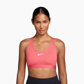 Reggiseno sportivo Nike Swoosh Medium Support sea coral/white