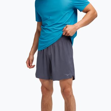 Pantaloncini da running da uomo HOKA Glide 7'' 2in1 charcoal grey