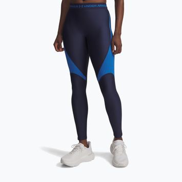 Leggings donna Under Armour HeatGear Rib washed navy/blue atlantis/blue atlantis