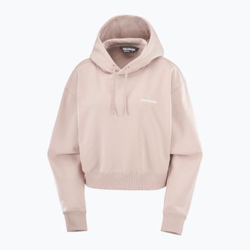 Felpa da trekking donna Salomon Short Hoodie etherea