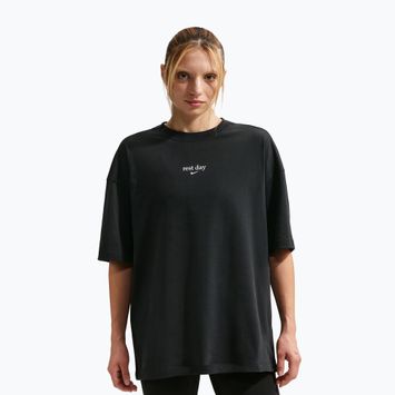 T-shirt donna Nike Dri-Fit black/white/white
