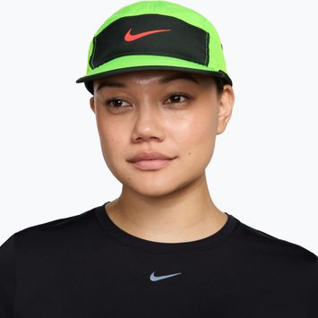 Cappellino con visiera Nike Dri-Fit Fly electric green/black spruce/hot lava