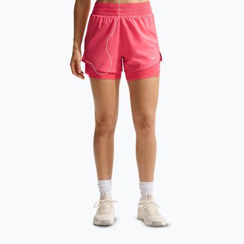 Pantaloncini da donna Nike One Dri-Fit High-Waisted 3" 2In1 sea coral/white