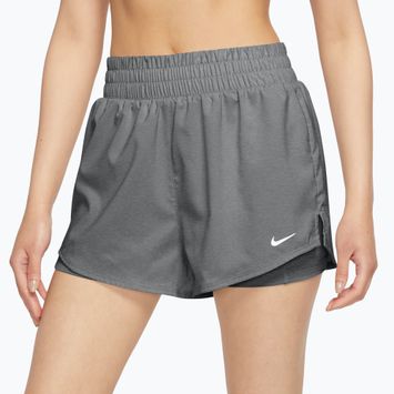 Spodenki damskie Nike One Dri-Fit High-Waisted 3" 2In1 smoke grey/heather/white