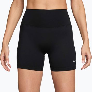 Spodenki damskie Nike One High-Waisted Biker 5" black/white