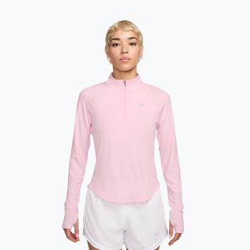 Maglia a maniche lunghe da running da donna Nike Tempo Swoosh Run Dri-Fit 1/4-Zip pink foam/white