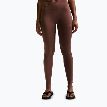 Legginsy damskie Nike One High-Waisted Seamless light chocolate