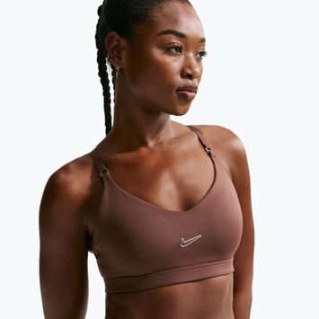 Reggiseno sportivo Nike Indy Padded Gloss light chocolate