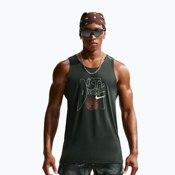 Maglietta da corsa da uomo Nike Stride Dri-Fit ADV black spruce