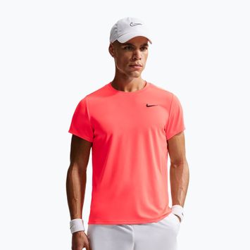 Maglietta da tennis da uomo Nike Court Dri-Fit Victory hot lava/black