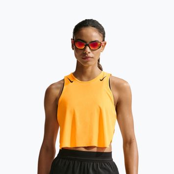 Top da corsa donna Nike AeroSwift Dri-Fit ADV Cropped Tank Top laser orange/black