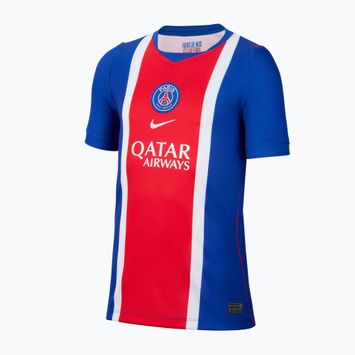 Maglietta da calcio per bambini Nike Paris Saint-Germain Dri-Fit Stadium Home old royal/white/university red/white