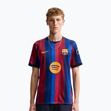 Maglietta da calcio da uomo Nike FC Barcelona Dri-Fit Stadium Home deep garnet/blue void/mineral yellow