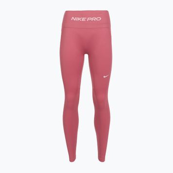 Leggings da allenamento da donna Nike Pro Seamless High Waisted 7/8 peony/white