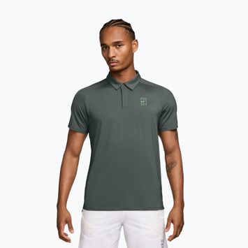 Polo da tennis da uomo Nike Court Dri-Fit Advantage camo green/cucumber calm