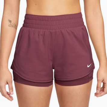 Pantaloncini da allenamento da donna Nike One pink smoke/white