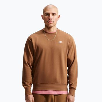 Felpa da uomo Nike Club ale brown/white