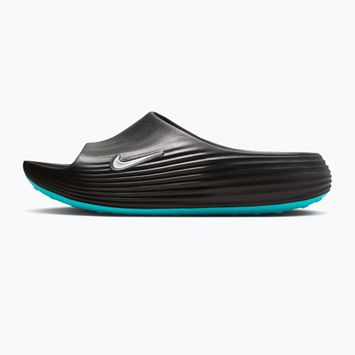 Ciabatte da uomo Nike ReactX Rejuven8 black/gamma blue/metallic silver