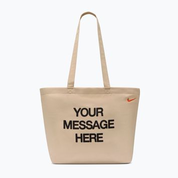 Borsa Nike Heritage "Your Message Here" Tote 22 l oatmeal/safety orange/safety orange