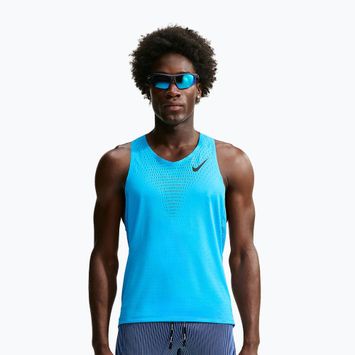 Maglia da corsa da uomo Nike AeroSwift light current blue/black