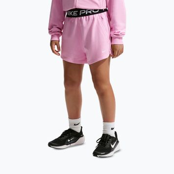 Pantaloncini bambini Nike Pro Fleece pink rise/pink rise/black/white