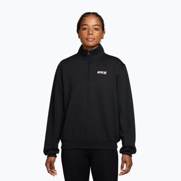 Felpa da allenamento donna Nike Studio Fleece Sport black/university red/white