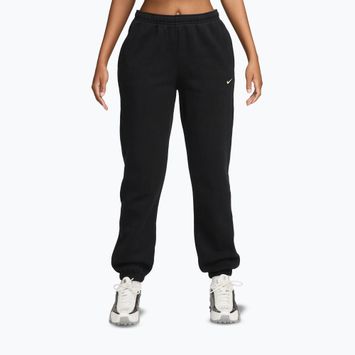 Pantaloni da donna Nike Studio Fleece total black/sail