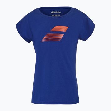Maglietta Babolat Exercise Cotton Jr da bambino blu sodalite