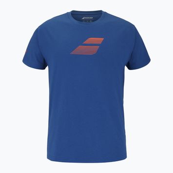 Maglietta Babolat Exercise Big Flag da uomo blu scuro
