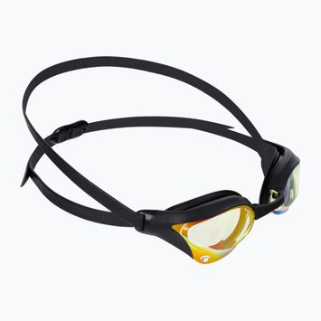 Occhiali da nuoto Arena Cobra Core Swipe Mirror giallo rame/nero