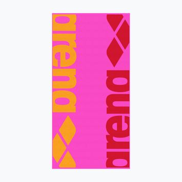 Arena Logotype asciugamano Velour skoching rosa multi