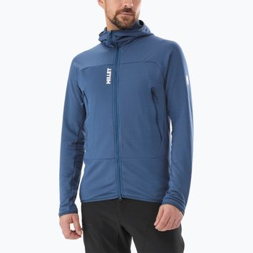 Felpa con cappuccio Millet Fusion Grid da uomo in denim scuro