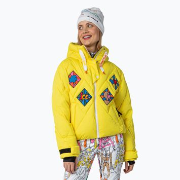 Giacca da sci donna Rossignol Lumy Down Bomber giallo vero