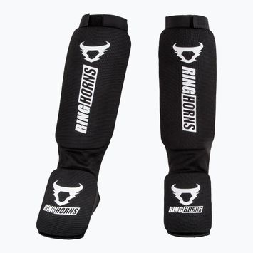 Ringhorns Kontact Shin Guards protezione tibia e piede nero