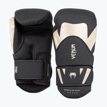 Venum Challenger 4.0 guanti da boxe da uomo nero/beige