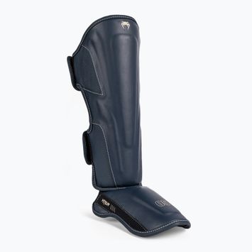 Protezioni per tibia e piede Venum Impact Evo da uomo blu ghiaccio