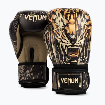 Guantoni da boxe per bambini Venum Tiger Kids Boxing nero/arancione neon