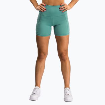 Pantaloncini da ciclismo Venum Essential da donna verde acqua