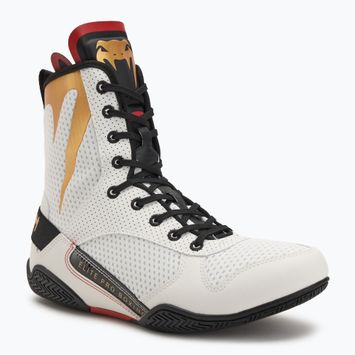 Stivali da boxe Venum Elite logo ghiaccio/oro