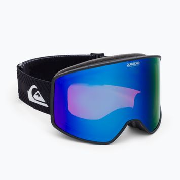 Occhiali da snowboard Quiksilver Storm true black/amber rose blue