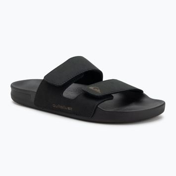 Quiksilver Uomo Rivi Leather Double Adjust infradito nero 1