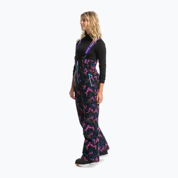 Pantaloni da snowboard donna ROXY X Rowley Insulated Bib true black darkreds floral
