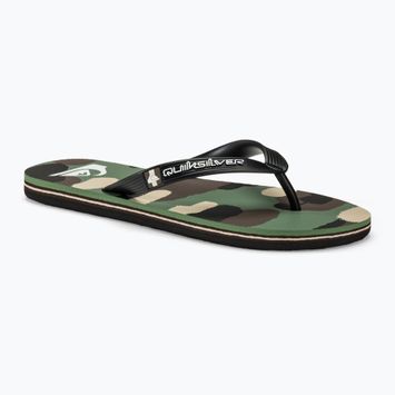 Quiksilver Molokai Art II infradito da uomo nero/marrone/verde