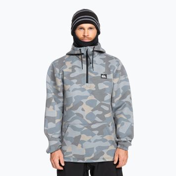 Felpa da snowboard Quiksilver Shredder Hoodie puzzle camo ice flow da uomo