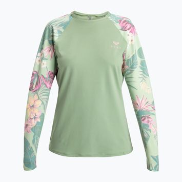 Costume da bagno donna a maniche lunghe ROXY Into The Sun schiuma verde brezza costiera
