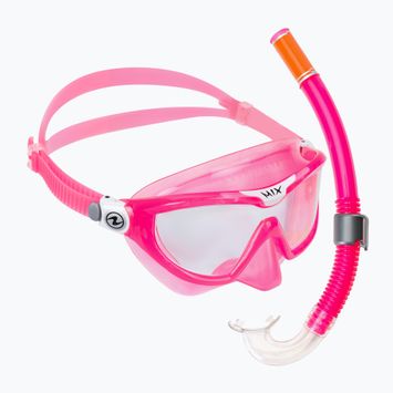 Kit snorkeling per bambini Aqualung Mix Combo rosa/bianco